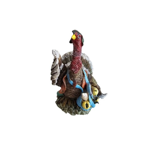 Vintage K's Collection Turkey Figurine Resin Vegetables Thanksgiving Decor 4¼” - Picture 1 of 4